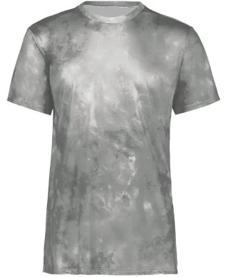 Holloway 222596 Cotton-Touch Cloud T-Shirt in Silver cloud print