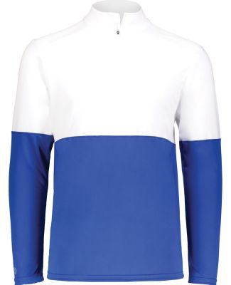 Holloway 223500 Momentum Team Quarter-Zip Pullover in Royal/ white