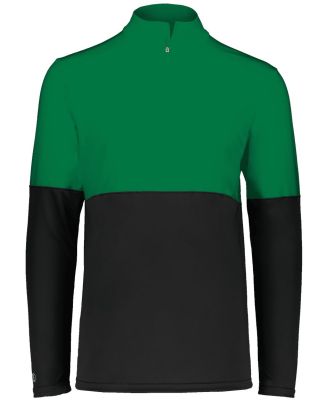 Holloway 223500 Momentum Team Quarter-Zip Pullover in Black/ kelly