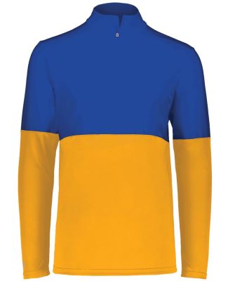 Holloway 223500 Momentum Team Quarter-Zip Pullover in Gold/ royal