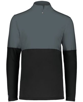 Holloway 223600 Youth Momentum Team Quarter-Zip Pu in Black/ iron