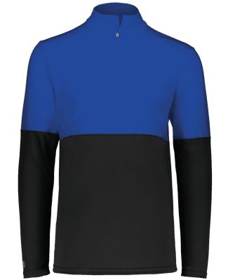 Holloway 223600 Youth Momentum Team Quarter-Zip Pu in Black/ royal