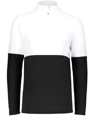 Holloway 223600 Youth Momentum Team Quarter-Zip Pu in Black/ white