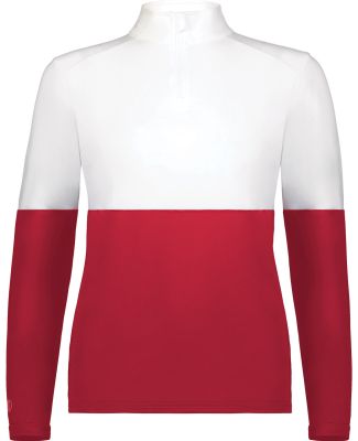 Holloway 223700 Women's Momentum Team Quarter-Zip  in Scarlet/ white