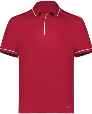 Holloway 222518 CoolCore® Polo in Scarlet/ white