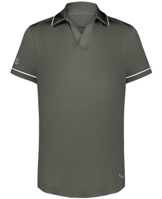 Holloway 222701 Women's CoolCore® Polo in Iron/ white