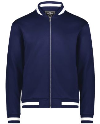 Holloway 223647 Youth V-Street Full-Zip Jacket in Navy/ white