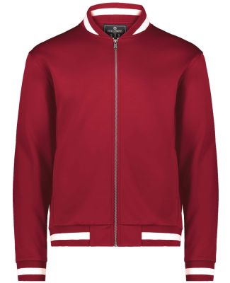 Holloway 223647 Youth V-Street Full-Zip Jacket in Scarlet/ white