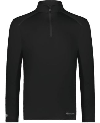 Holloway 222140 CoolCore® Quarter-Zip Pullover in Black