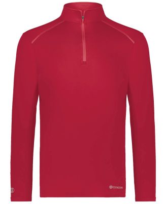 Holloway 222140 CoolCore® Quarter-Zip Pullover in Scarlet