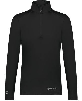 Holloway 222340 Women's CoolCore® Quarter-Zip Pul in Black
