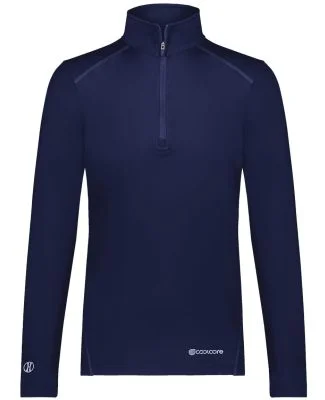 Holloway 222340 Women's CoolCore® Quarter-Zip Pul in Navy