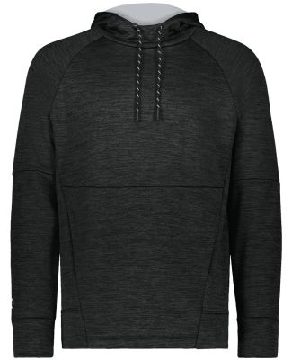 Holloway 223580 All-Pro Performance Fleece Hooded  in Black heather/ silver
