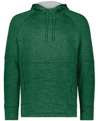 Holloway 223580 All-Pro Performance Fleece Hooded  in Dark green heather/ silver