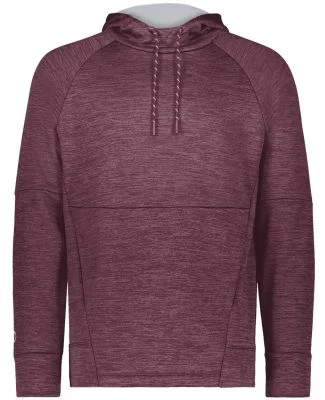 Holloway 223580 All-Pro Performance Fleece Hooded  in Maroon heather/ silver