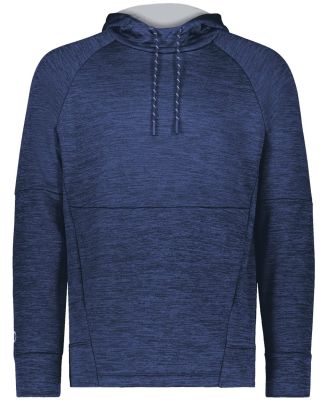 Holloway 223580 All-Pro Performance Fleece Hooded  in Navy heather/ silver