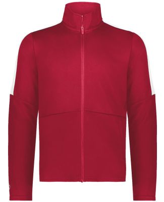 Holloway 223630 Youth Crosstown Full-Zip Jacket in Scarlet/ white