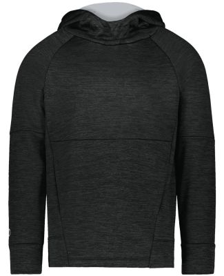 Holloway 223680 Youth All-Pro Performance Fleece H in Black heather/ silver