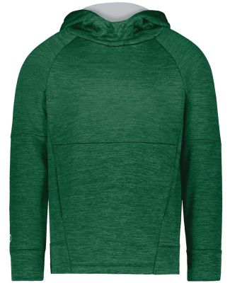 Holloway 223680 Youth All-Pro Performance Fleece H in Dark green heather/ silver