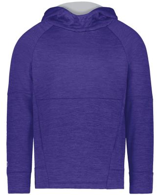 Holloway 223680 Youth All-Pro Performance Fleece H in Purple heather/ silver