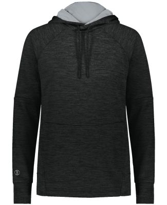 Holloway 223780 Women's All-Pro Performance Fleece in Black heather/ silver