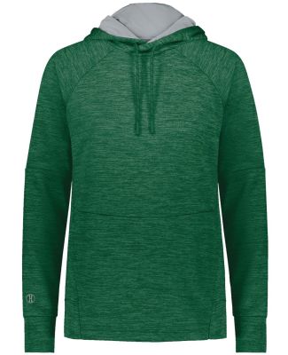 Holloway 223780 Women's All-Pro Performance Fleece in Dark green heather/ silver