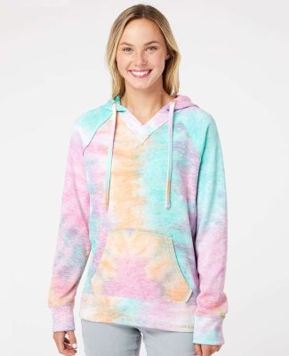 MV Sport W1162 Women’s Courtney Burnout V-Notch  in Rainbow sorbet