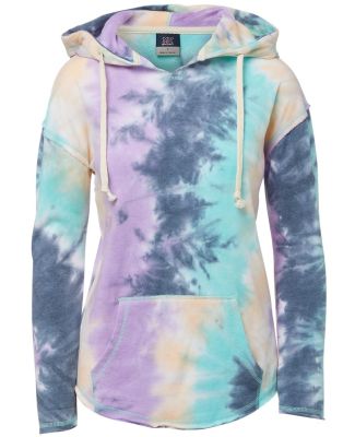 MV Sport W17122 Women's Angel Terry Nora Pullover in Pastel tie dye