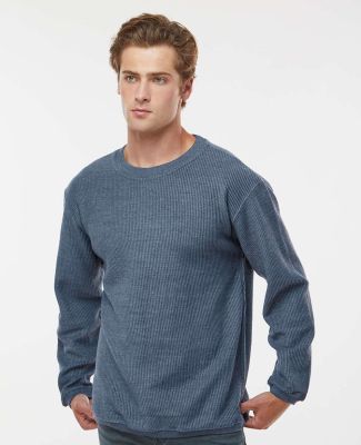 MV Sport 19179 Corded Crewneck Pullover in Navy