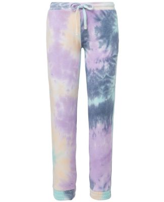 MV Sport W20199 Women's Jamie Angel Fleece Sweatpa in Pastel tie dye