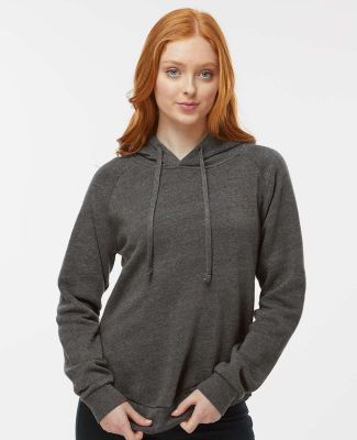 MV Sport W20172 Women's Jordan Angel Fleece Hooded in Charcoal