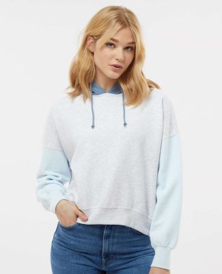 MV Sport W23716 Women's Sueded Fleece Colorblocked in Arctic blue