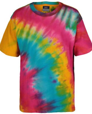 MV Sport 201Y Youth Crazy T-Shirt in Rainbow tie dye
