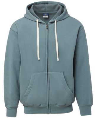 MV Sport 22132 Vintage Fleece Full-Zip Hooded Swea in Marine