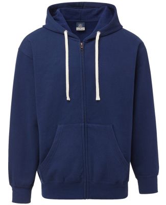 MV Sport 22132 Vintage Fleece Full-Zip Hooded Swea in Vintage blue