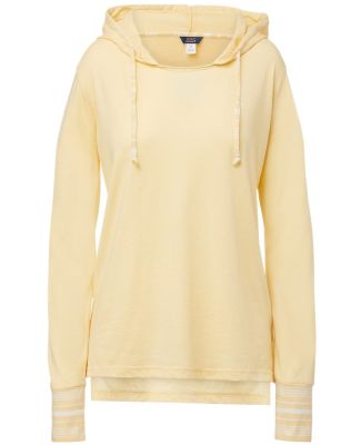 MV Sport W19439 Women's Heathered Jersey Hooded Tu in Sun ray