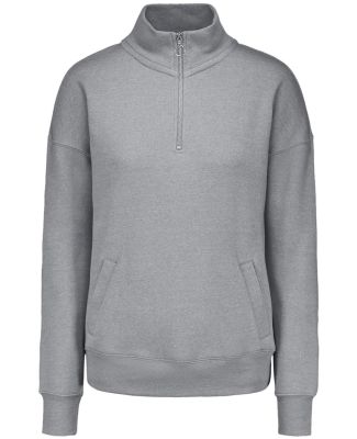 MV Sport W20189 Women's Cloud Fleece Quarter-Zip S in Heather grey