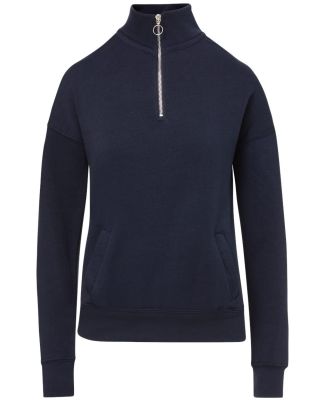 MV Sport W20189 Women's Cloud Fleece Quarter-Zip S in Navy