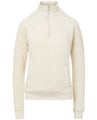 MV Sport W20189 Women's Cloud Fleece Quarter-Zip S in Oatmeal