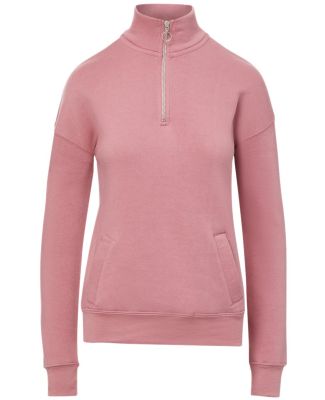 MV Sport W20189 Women's Cloud Fleece Quarter-Zip S in Orchid ice