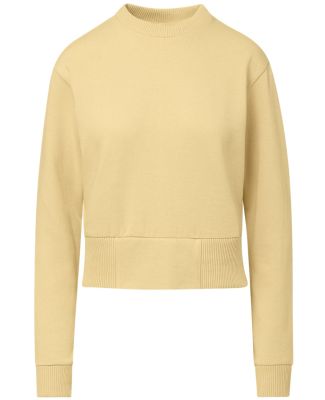 MV Sport W22106 Women's Romi Cloud Fleece Crop Cre in Sun ray