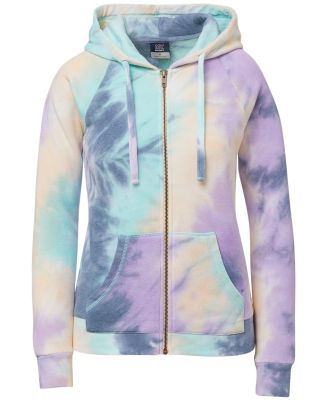 MV Sport W20150 Women's Stockton Angel Fleece Full in Pastel tie dye