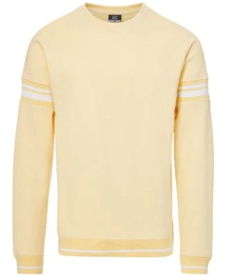 MV Sport 23404 Donovan Striped Crewneck Sweatshirt in Sun ray