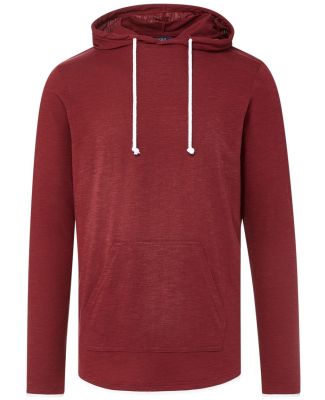 MV Sport 24401 Miles Slub Hooded Long Sleeve T-Shi in Cinnamon