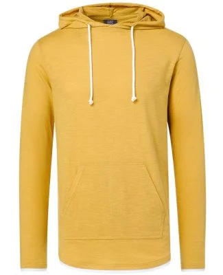 MV Sport 24401 Miles Slub Hooded Long Sleeve T-Shi in Ginger