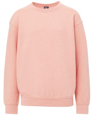 MV Sport 23154Y Youth Buddy Crewneck Sweatshirt in Cameo pink