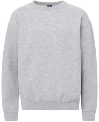 MV Sport 23154Y Youth Buddy Crewneck Sweatshirt in Heather grey