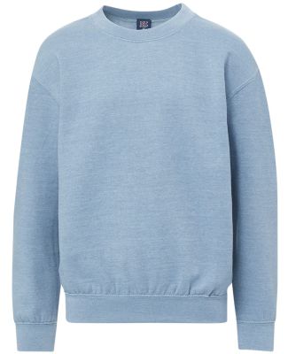 MV Sport 23154Y Youth Buddy Crewneck Sweatshirt in Light denim heather