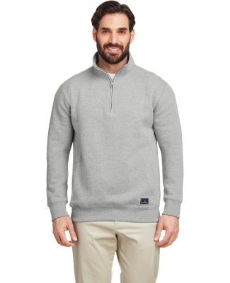 Nautica N17176 Anchor Fleece Quarter-Zip Sweatshir in Oxford heather