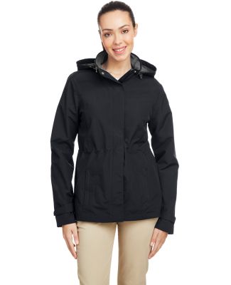 Nautica N17183 Women's Voyage Hooded Rain Jacket in Black